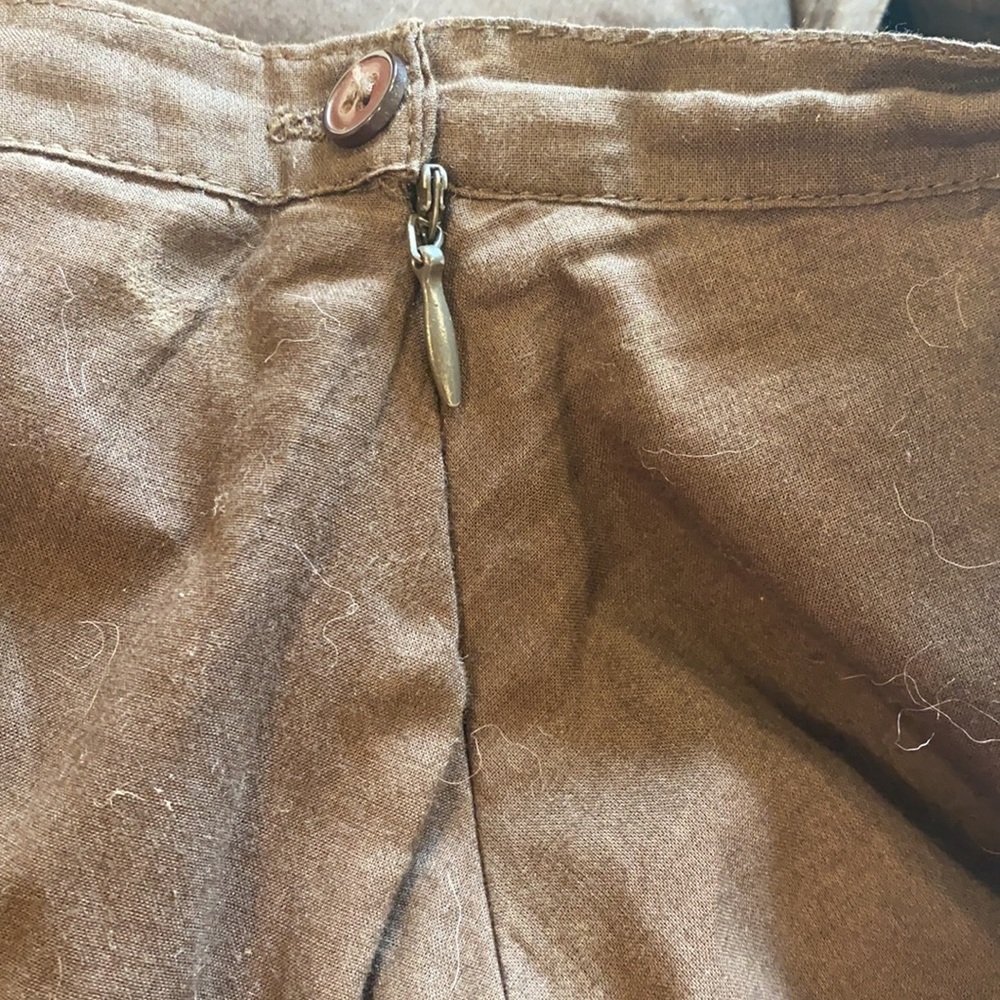 Willie Smith silver embroidery on brown skirt - Picture 7 of 7